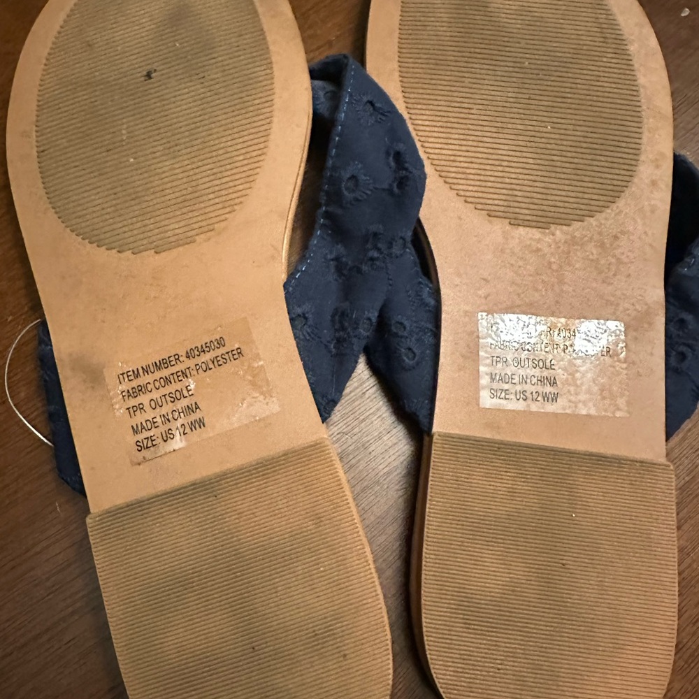 Torrid Women's Navy and Tan Sandals - Picture 3 of 3